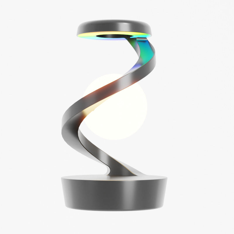 Floating and Spinning in Air with LED Moon Lamp RGB Floating Moon Table Lamp with Wireless Phone Charger for Office Bedroom Home - TRENDYS