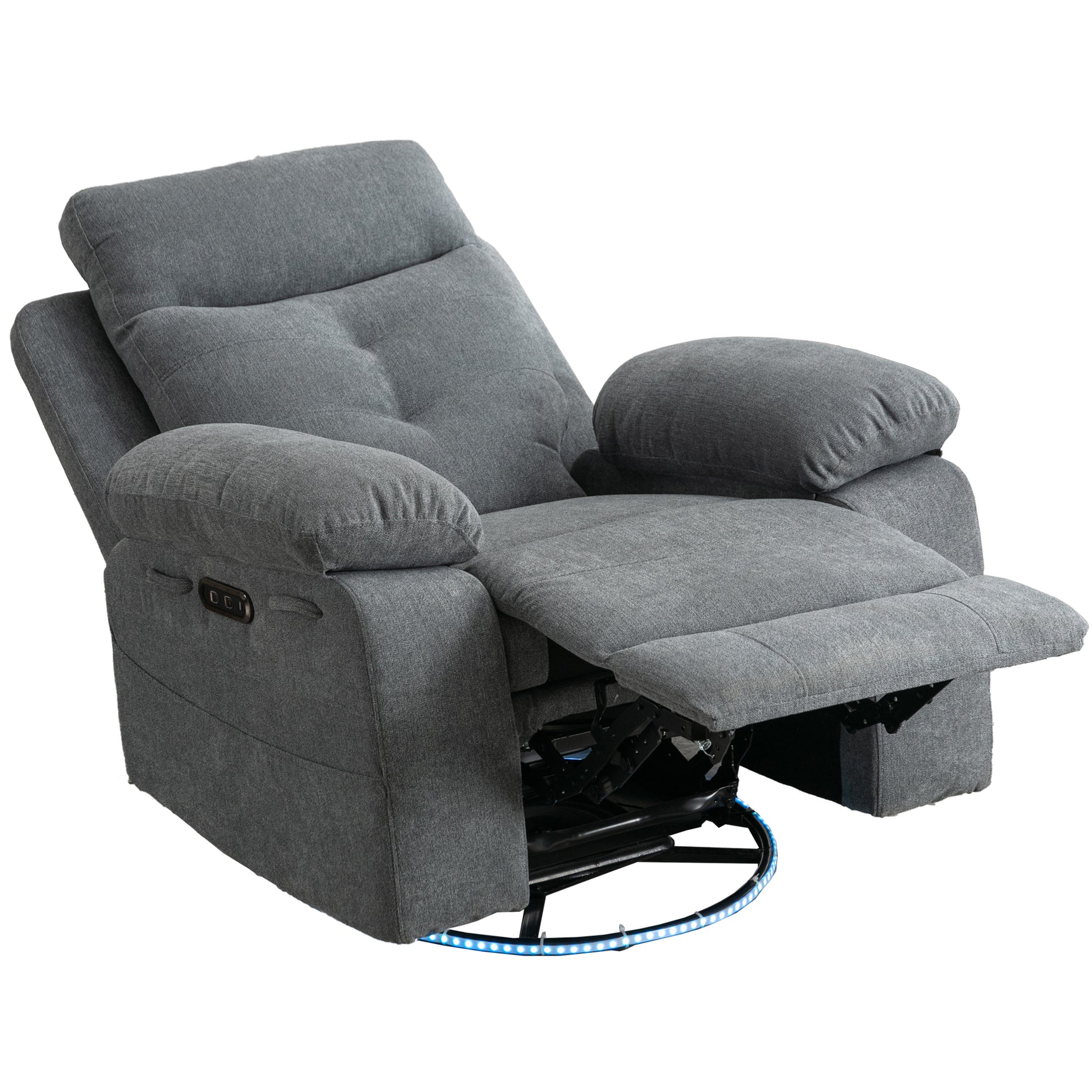 Rotating Electric Recliner Sofa with speaker & LED light - TRENDYS