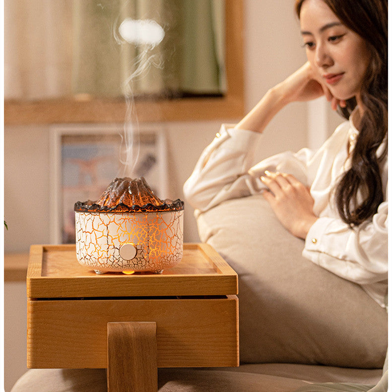 Volcano Humidifier Aromatherapy Machine Spray Jellyfish Air Flame Humidifier Diffuser - TRENDYS