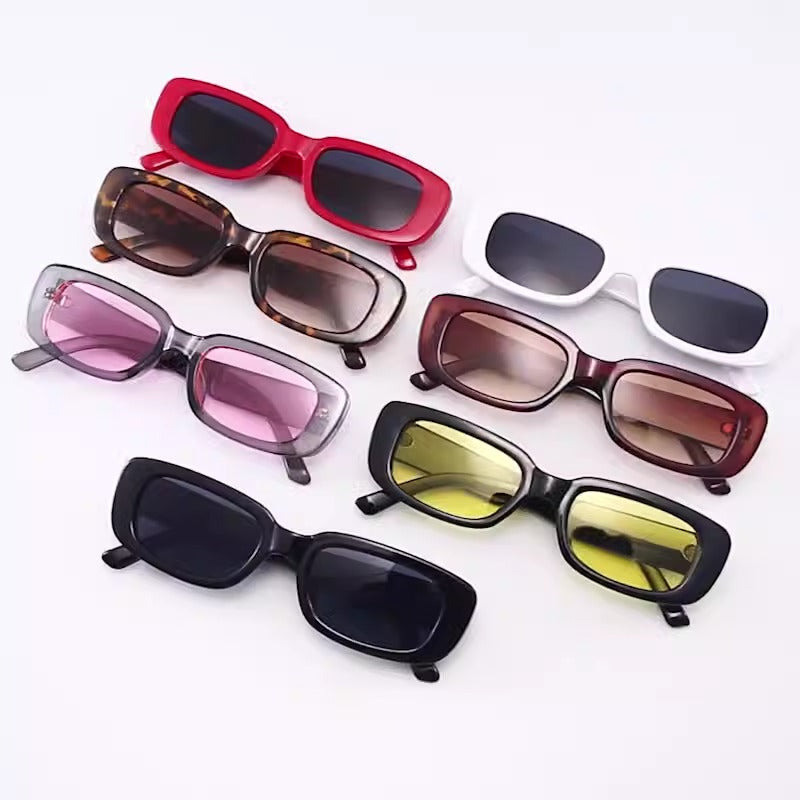 street style sunglasses rectangular gradient sunglasses - TRENDYS