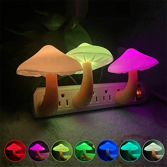 LED Night Light Mushroom Wall Socket Lamp - TRENDYS