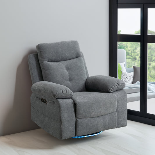 Rotating Electric Recliner Sofa with speaker & LED light - TRENDYS