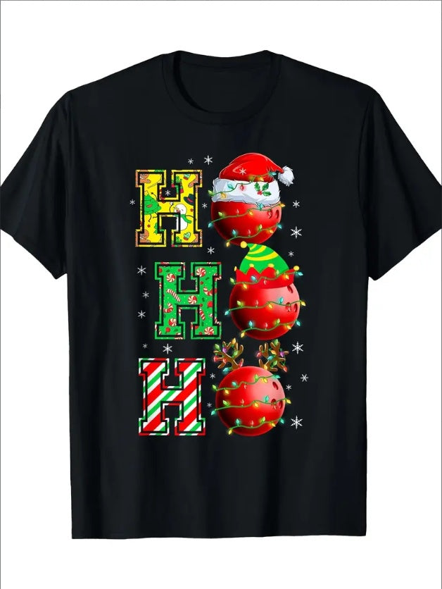 Men's Festive Christmas T-Shirt With Santa, Elf & Reindeer Print Casual Round Neck Tee For All Seasons - TRENDYS