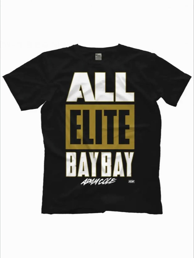 Official  All Elite Wrestling - Adam Cole All Elite BAY BAY  T-Shirt - TRENDYS